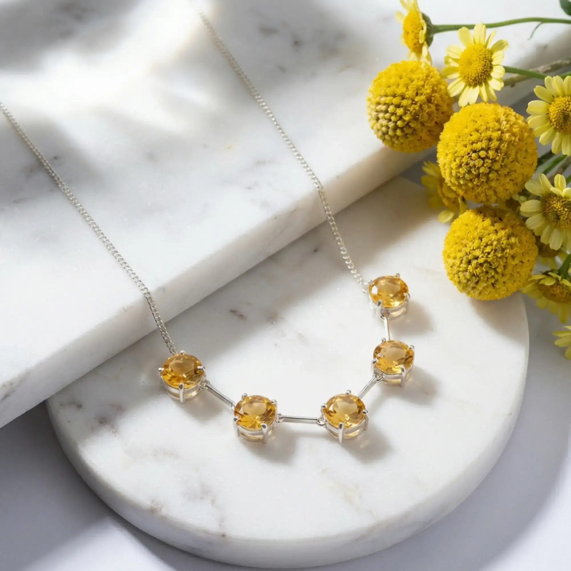 Serenity Bar Necklace – Citrine