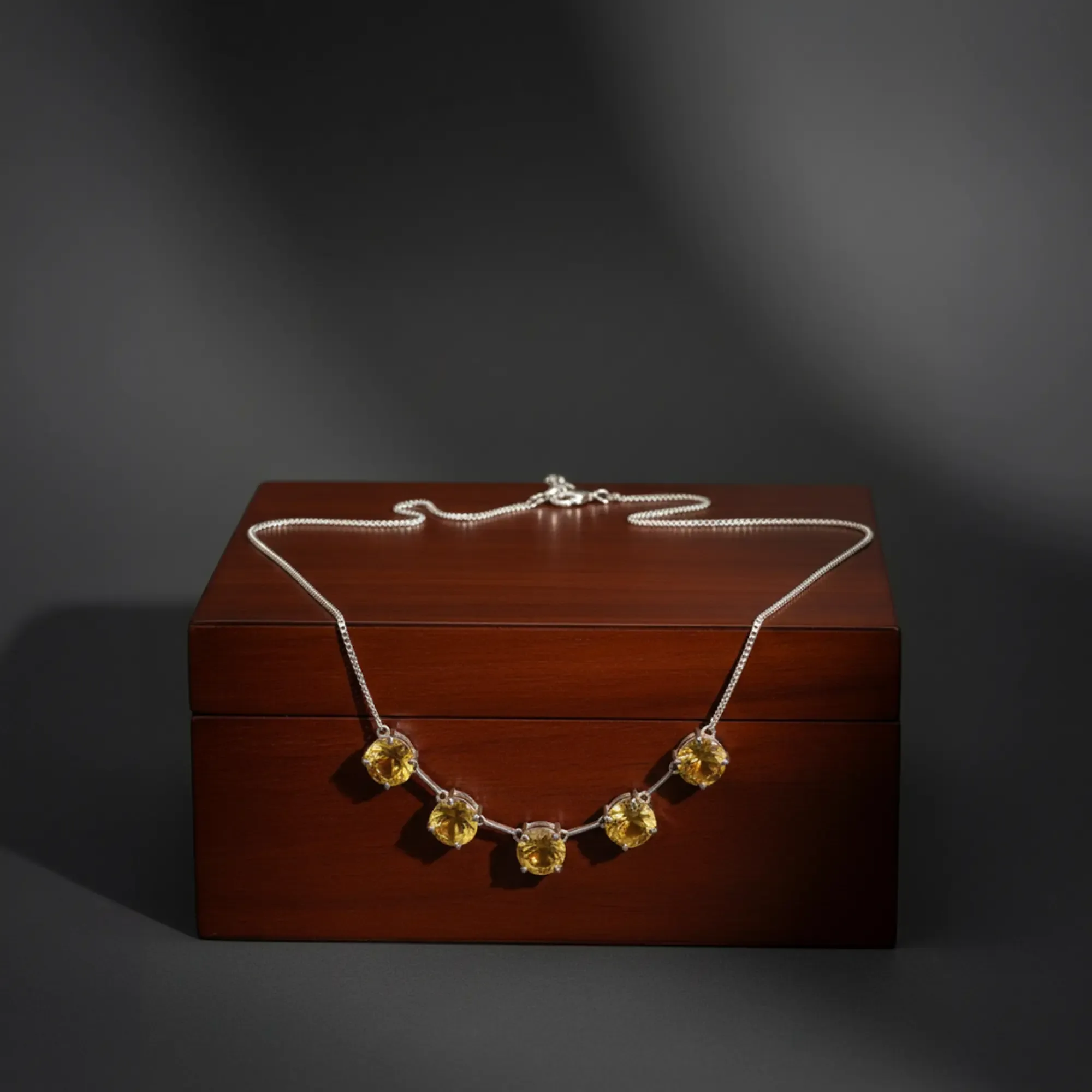 Serenity Bar Necklace – Citrine