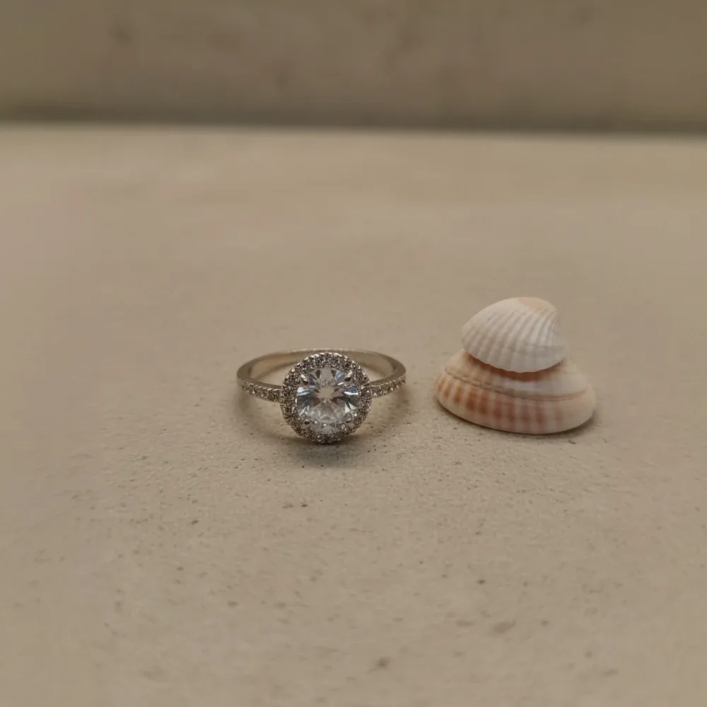 Radiant Aura Ring – White Topaz