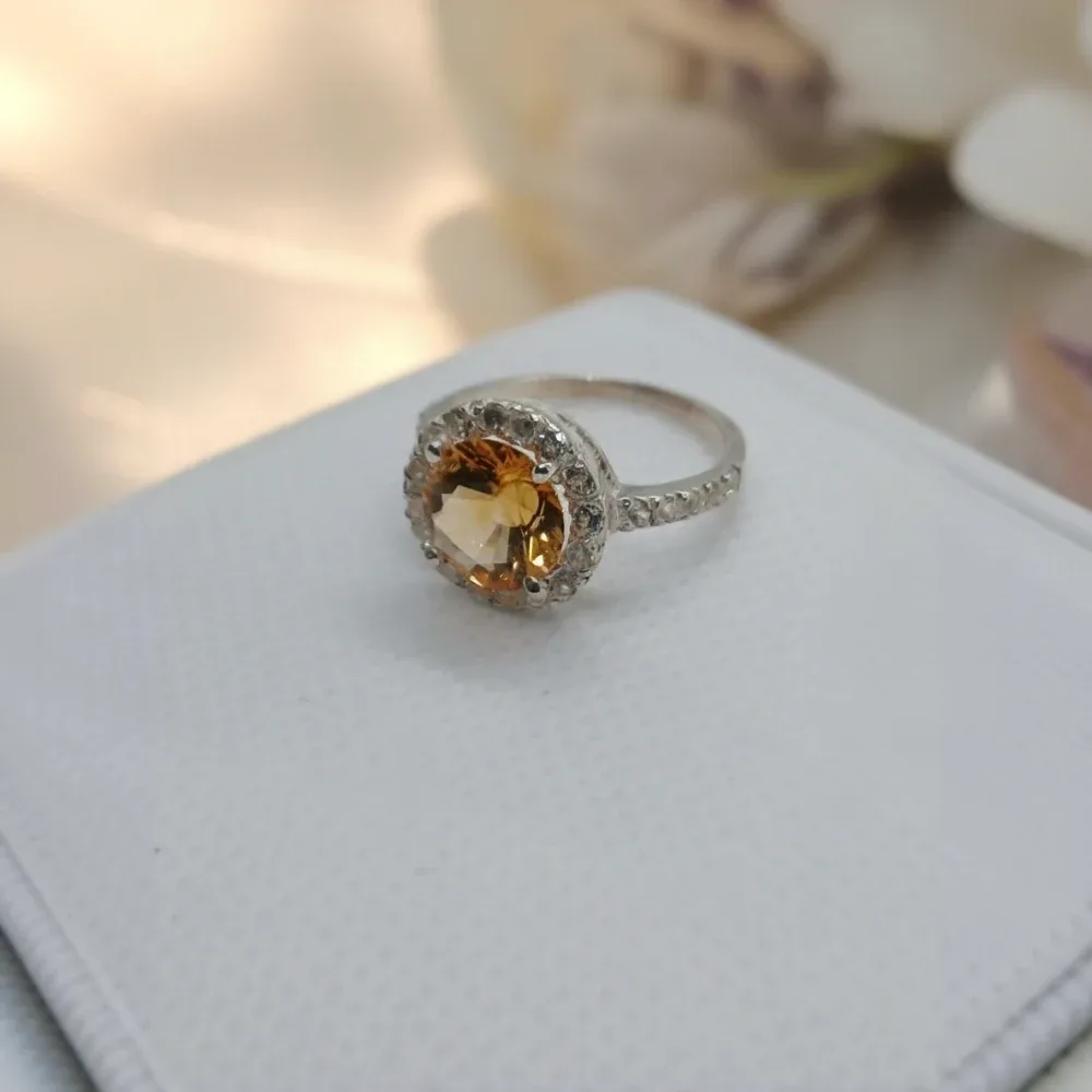 Radiant Aura Ring – Citrine