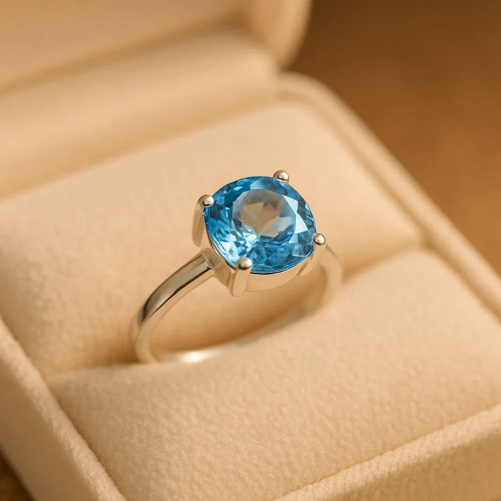 Pure Aura Ring – Blue Topaz