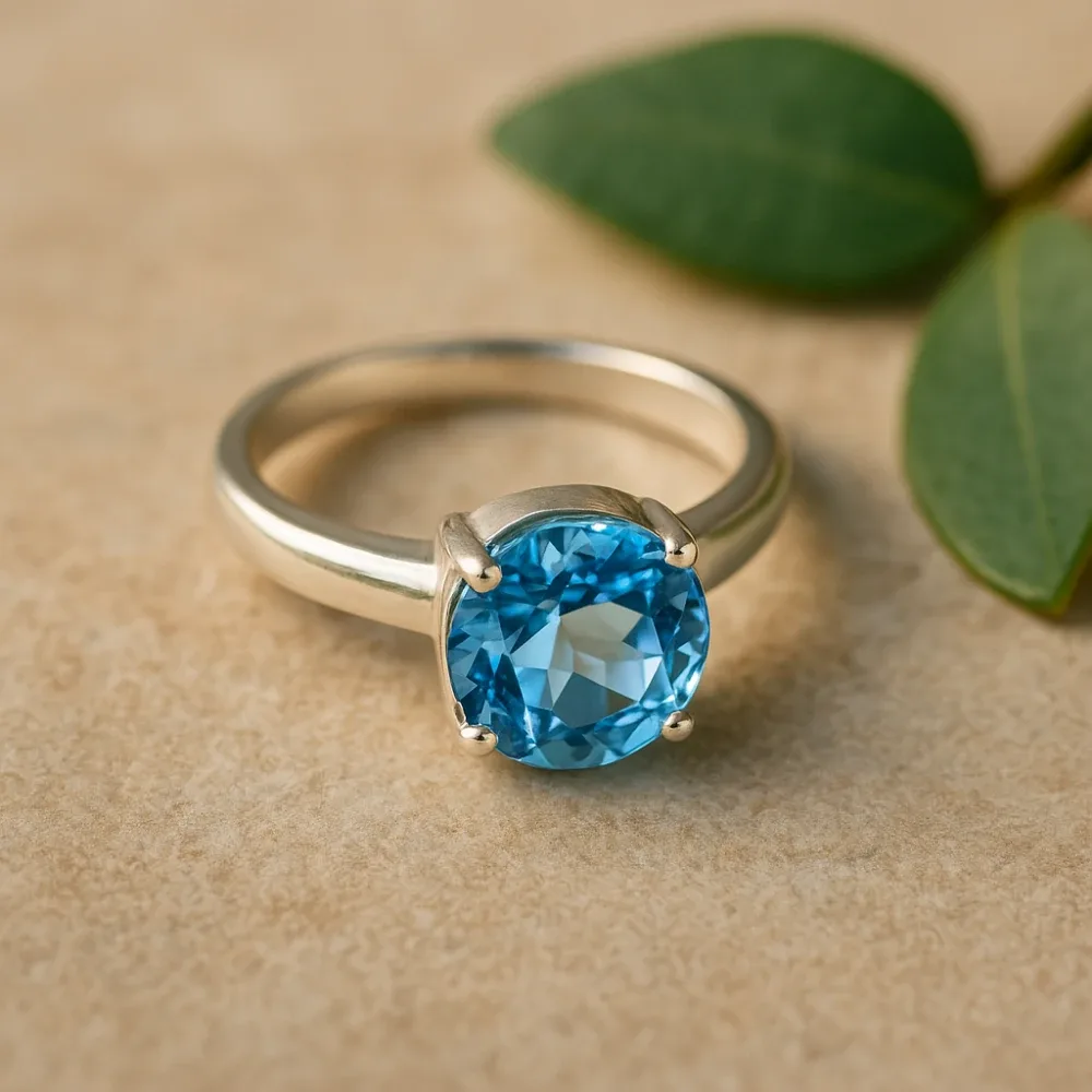 Pure Aura Ring – Blue Topaz