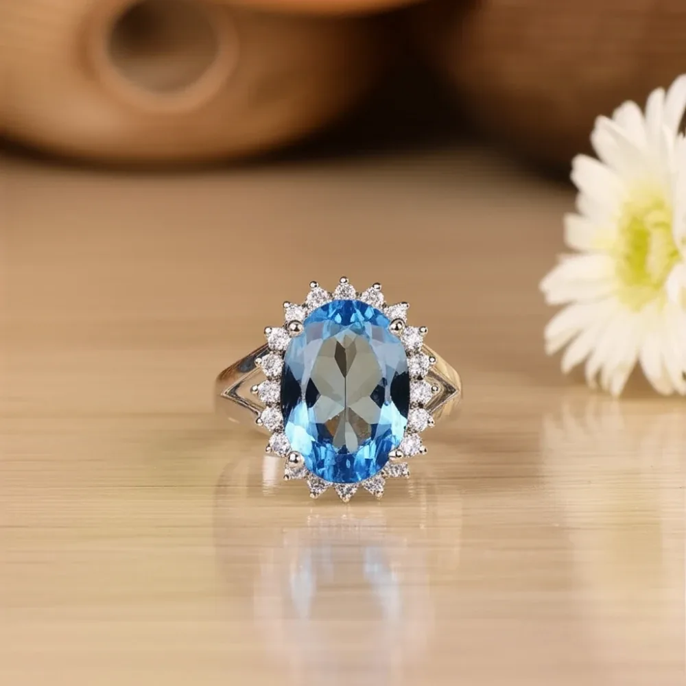 Royal Radiance Ring – Blue Topaz
