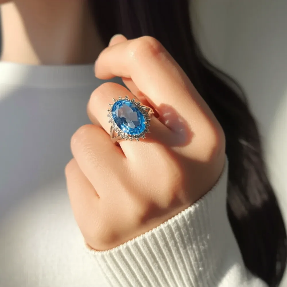 Royal Radiance Ring – Blue Topaz