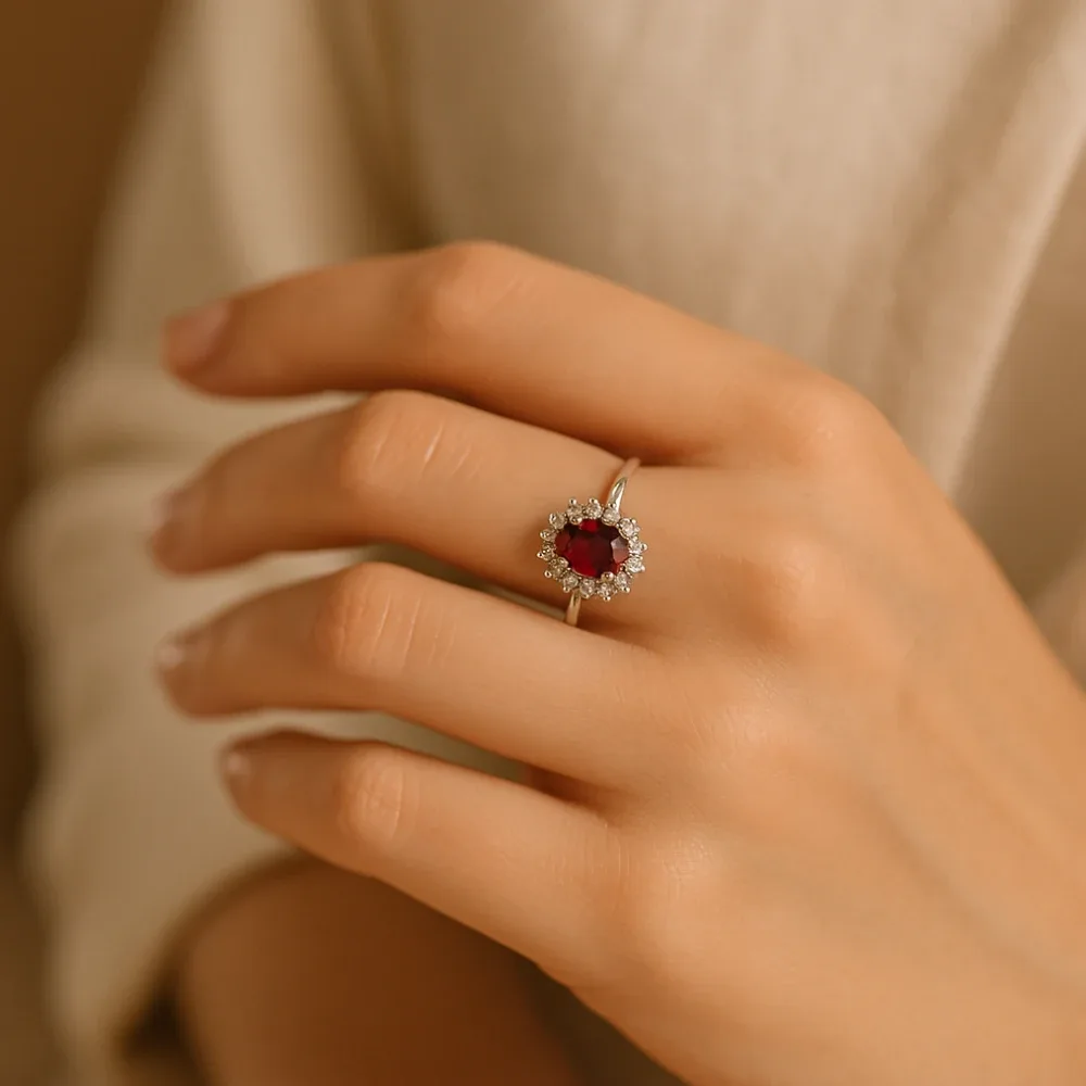 Royal Radiance Petite Ring – Rhodolite Garnet