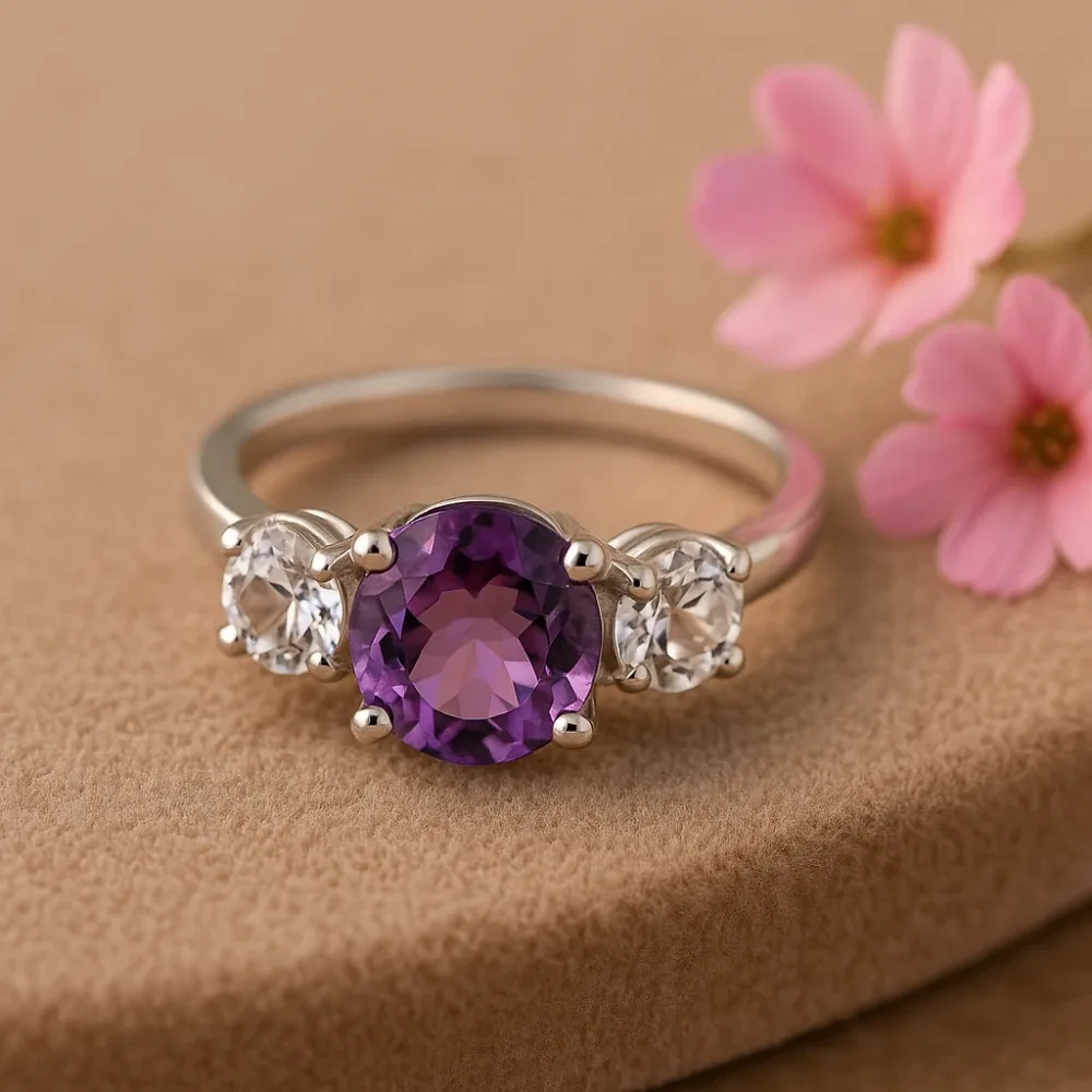 Trinity Glow Ring – Amethyst