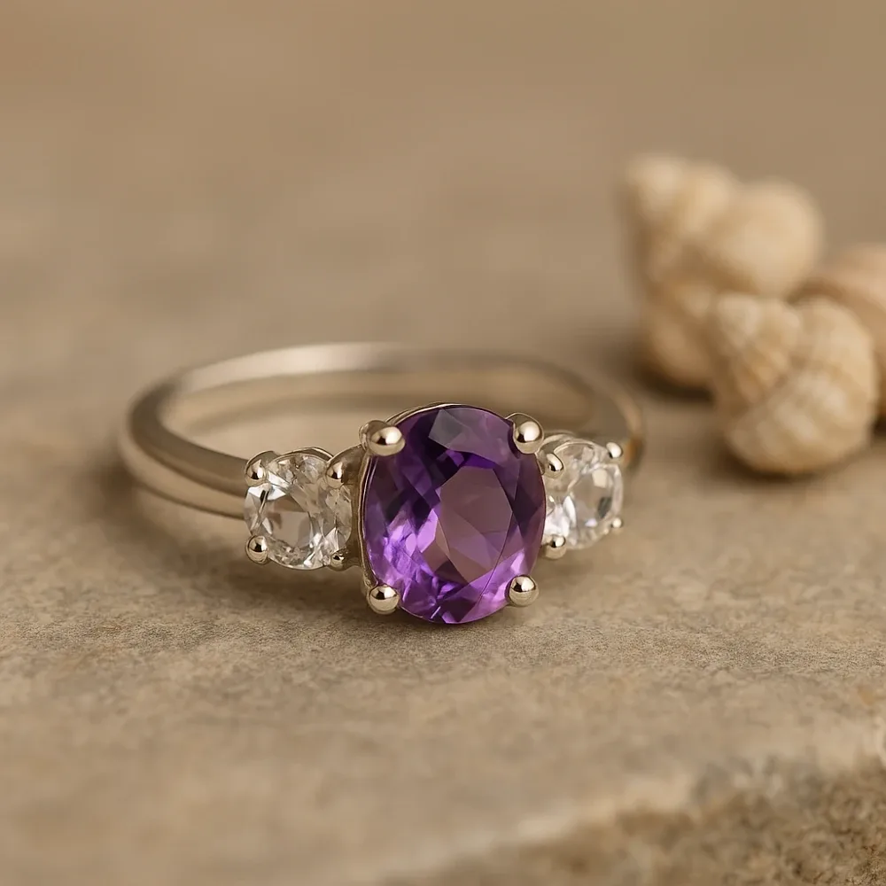 Trinity Glow Ring – Amethyst