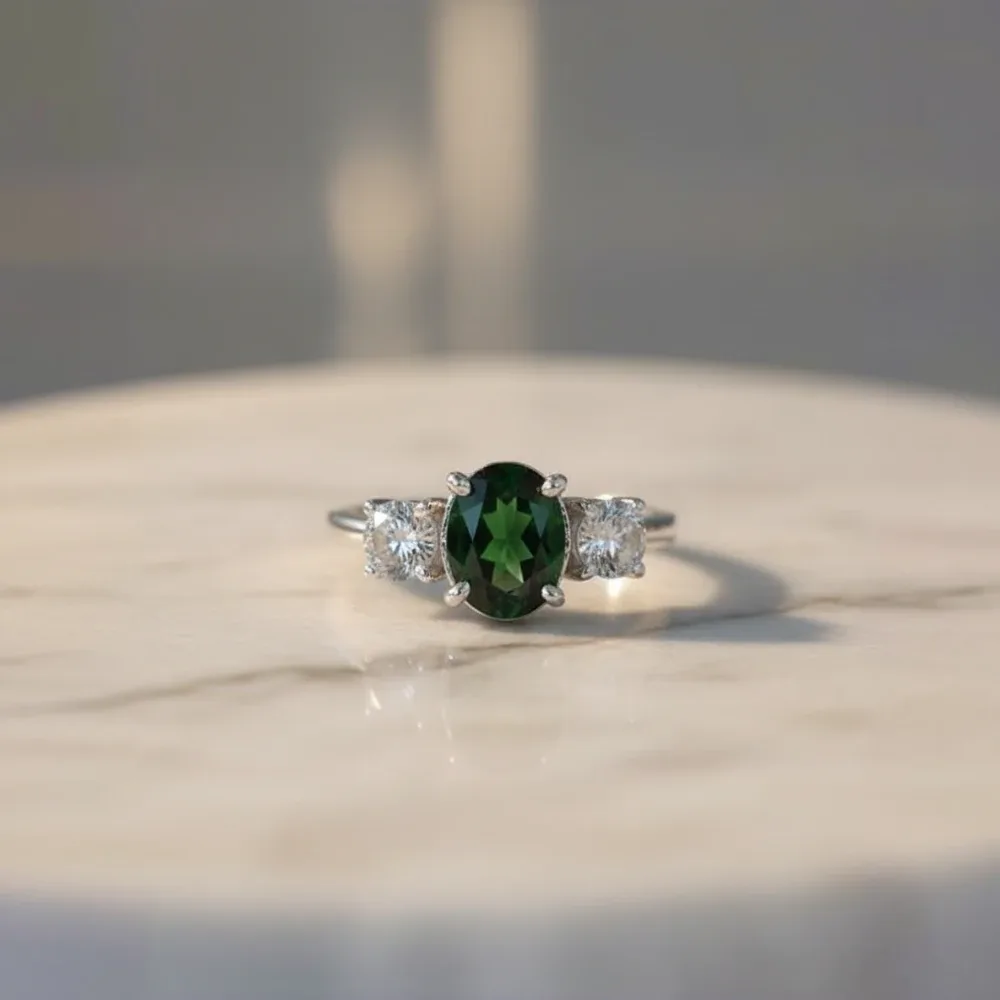 Trinity Glow Ring – Chromium Diopside