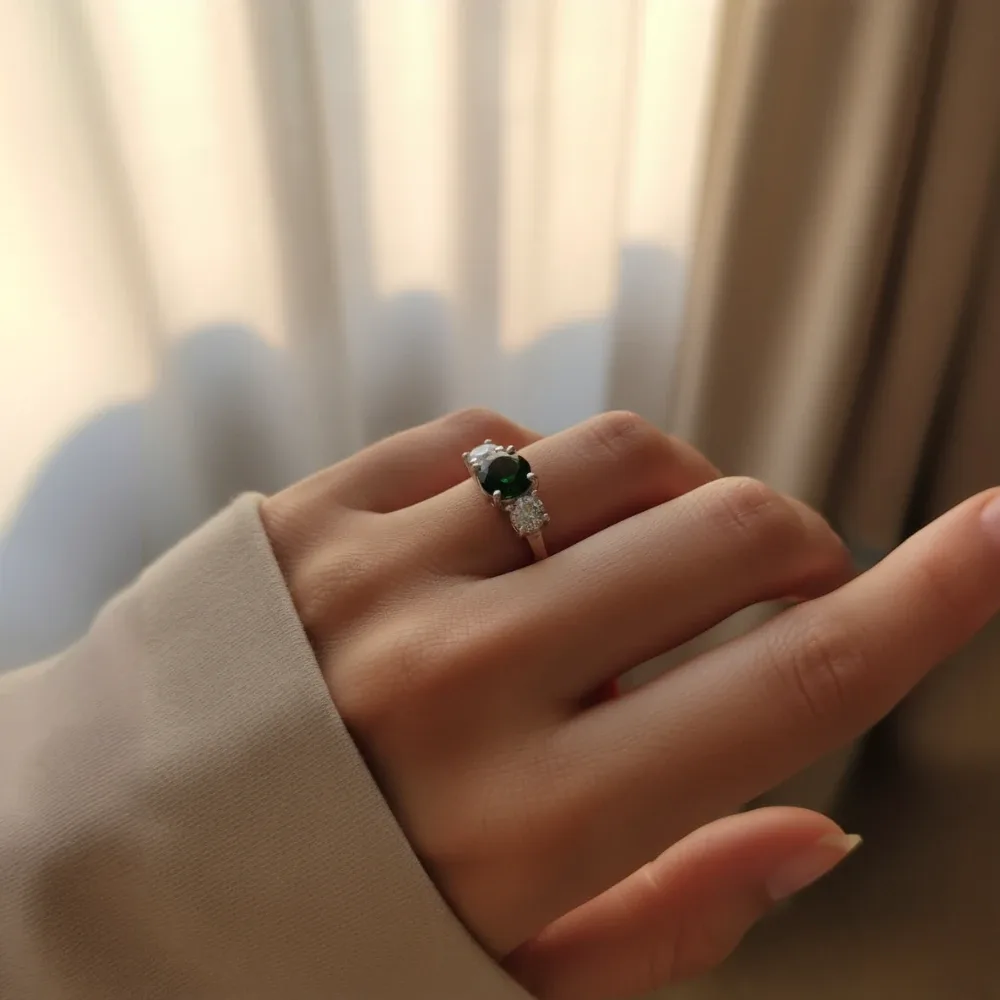 Trinity Glow Ring – Chromium Diopside