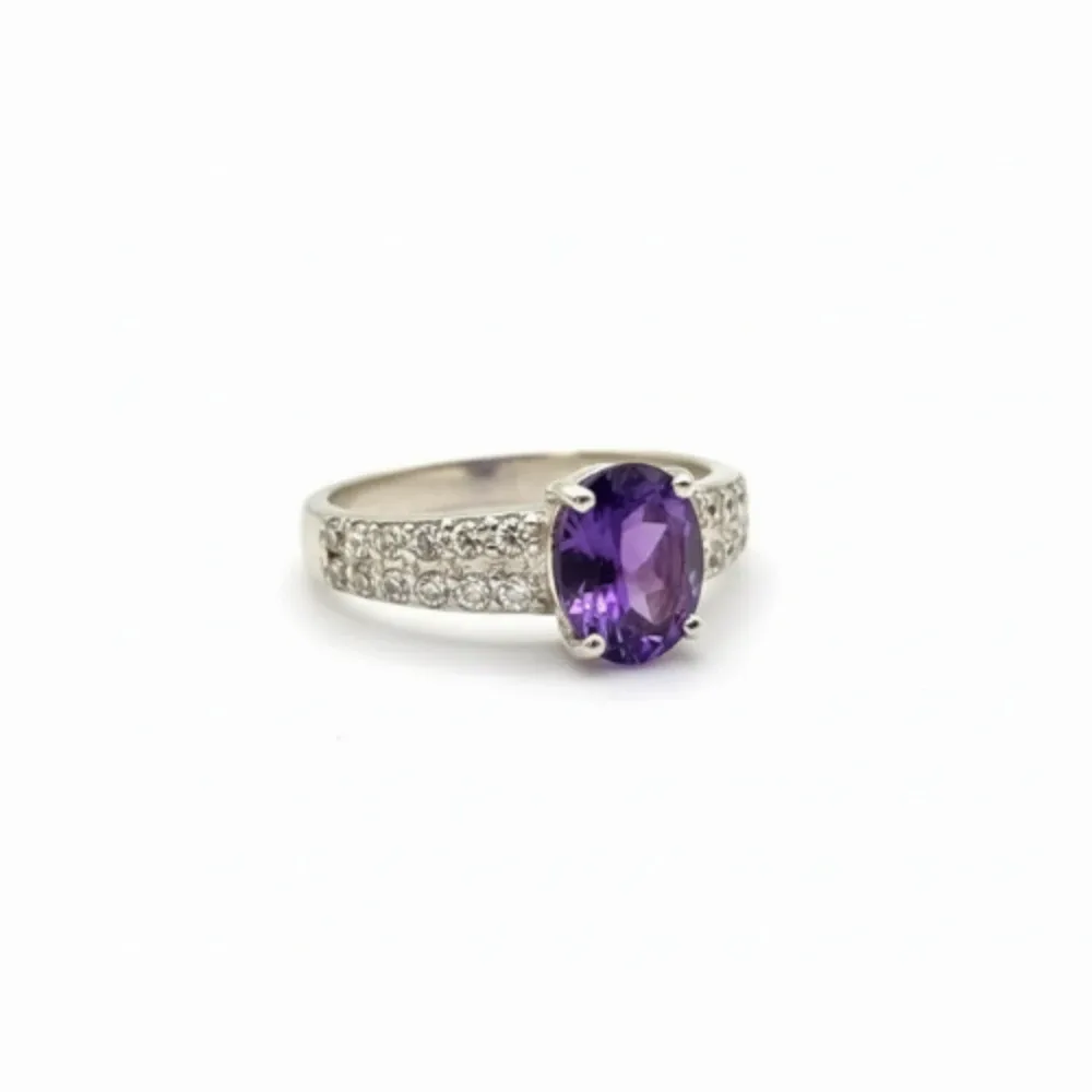 Celestial Charm Ring – Amethyst