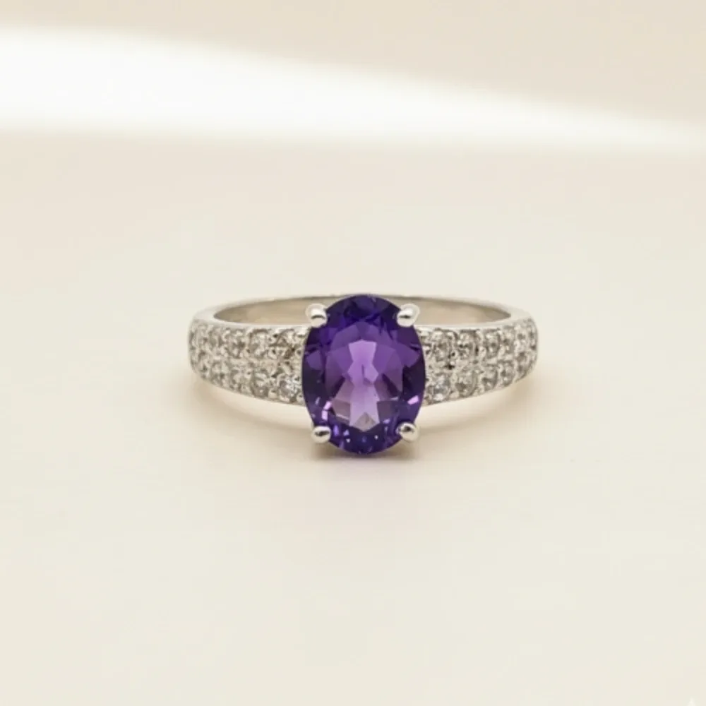Celestial Charm Ring – Amethyst