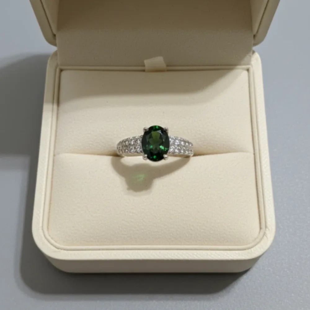 Celestial Charm Ring – Chromium Diopside