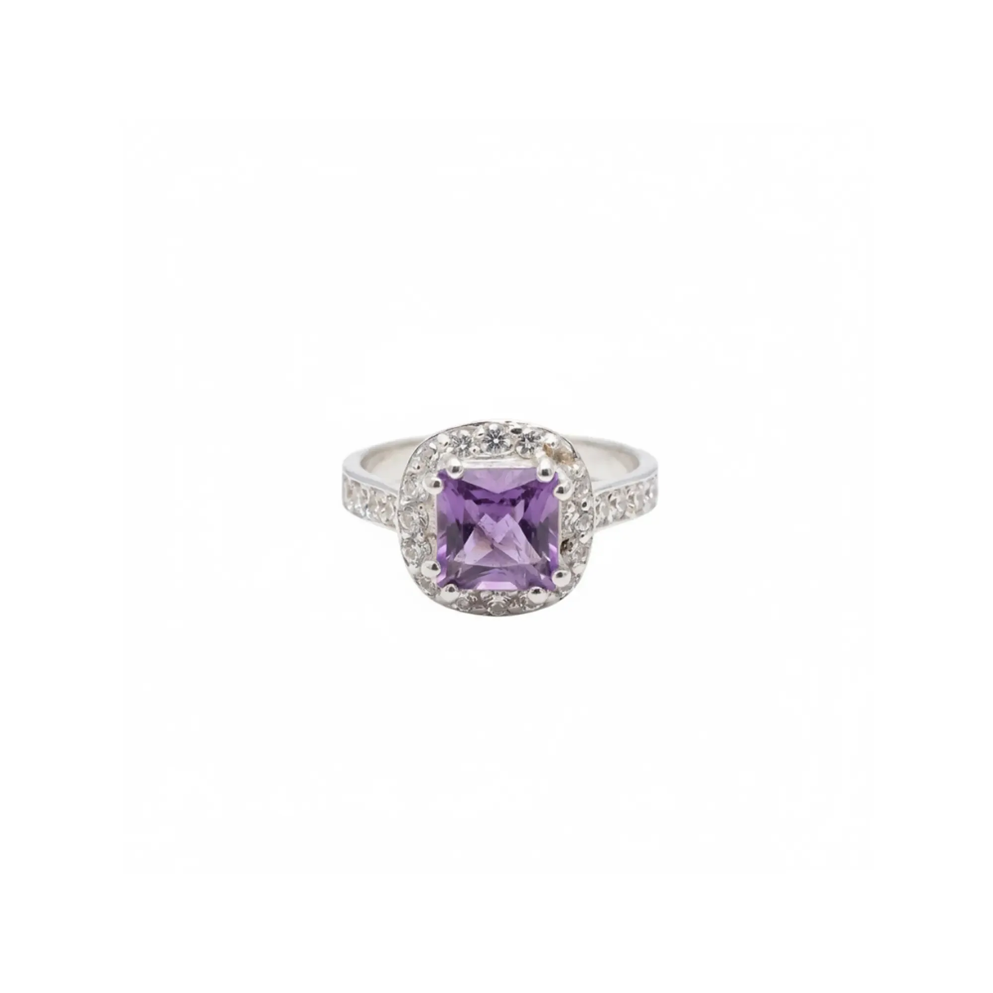 Celestial Halo Ring – Amethyst