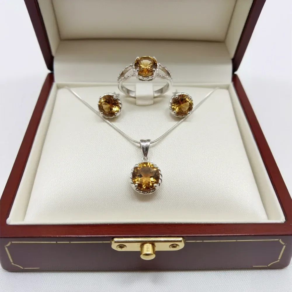 Citrine Sunburst Elegance Set