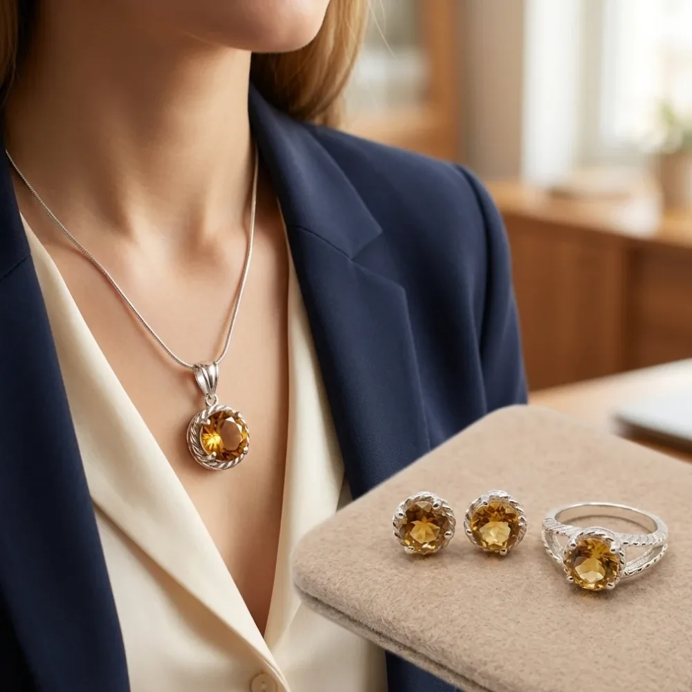 Citrine Sunburst Elegance Set
