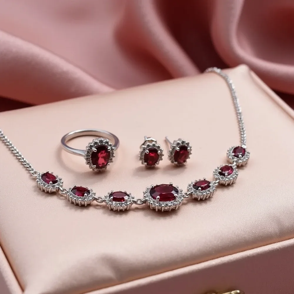 Scarlet Radiance Jewellery Set