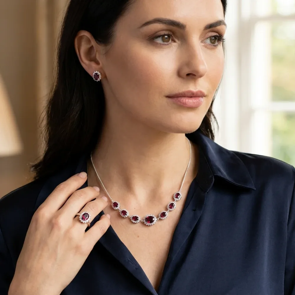 Scarlet Radiance Jewellery Set