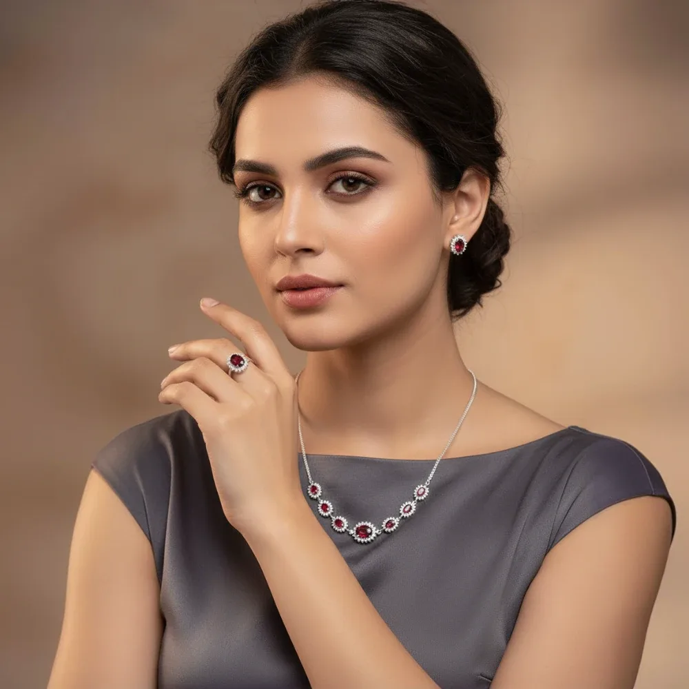 Scarlet Radiance Jewellery Set