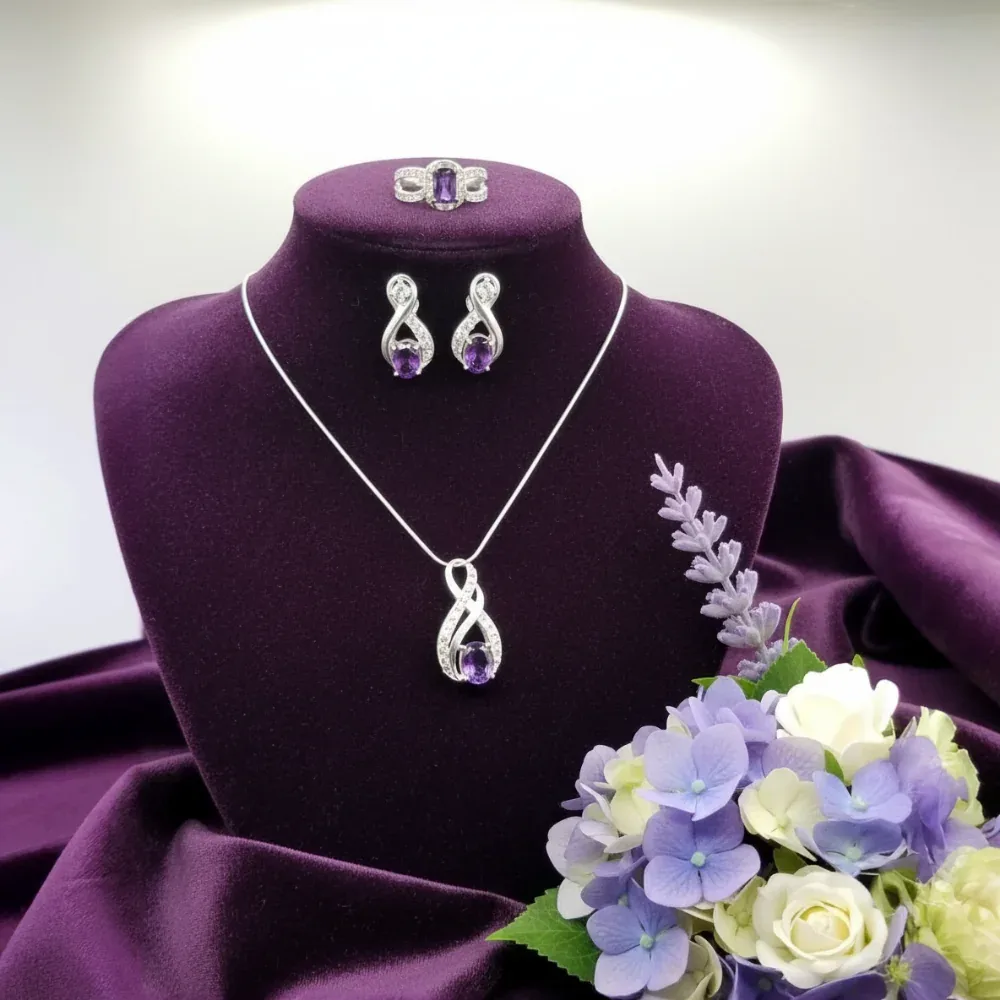 Amethyst Infinity Elegance Set