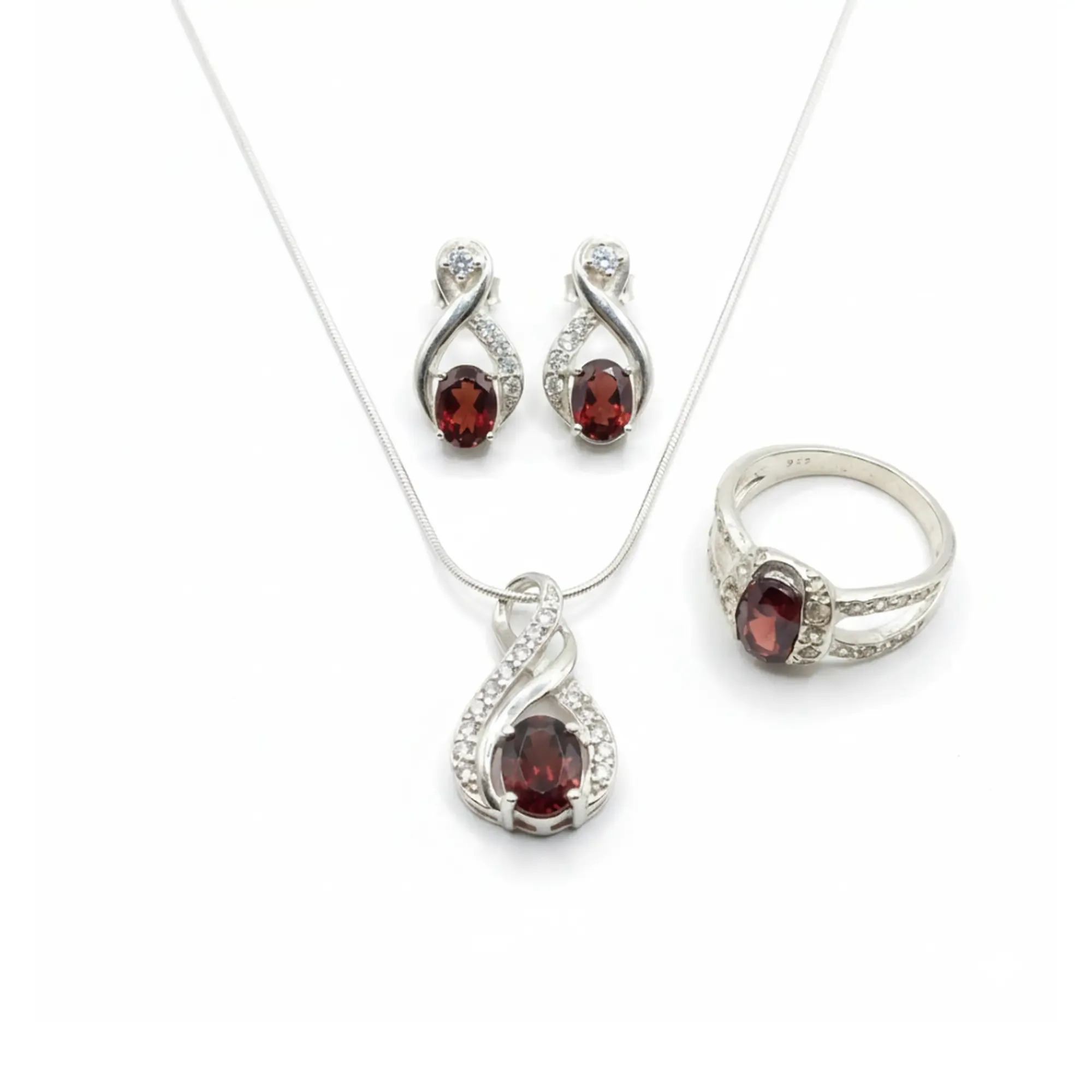 Crimson Elegance Infinity Set