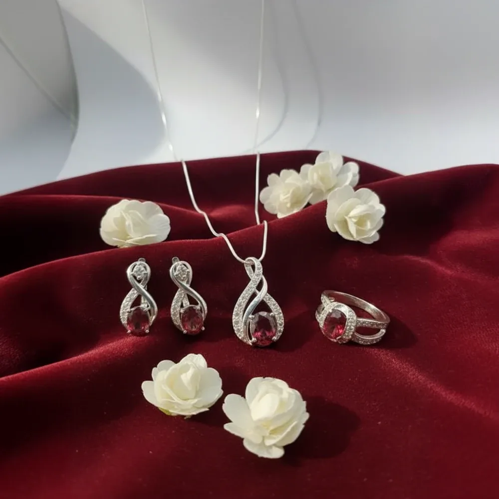 Crimson Elegance Infinity Set