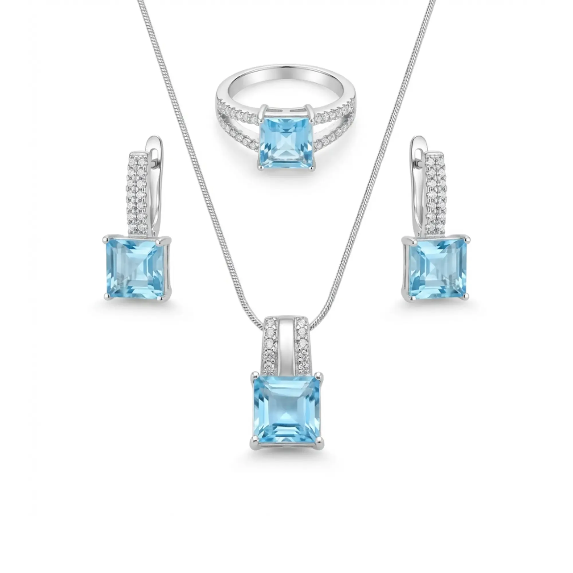 Azure Radiance Jewellery Set
