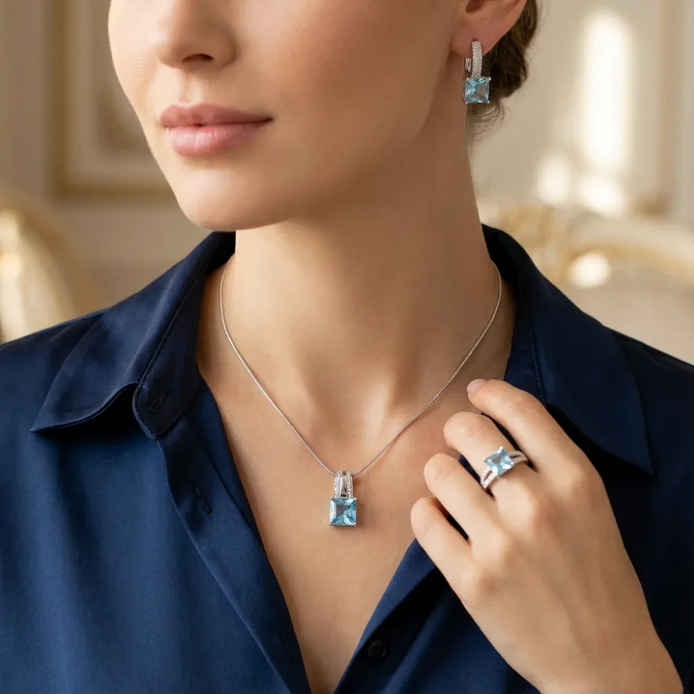 Azure Radiance Jewellery Set