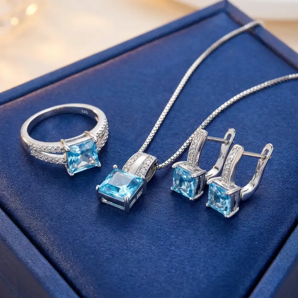 Azure Radiance Jewellery Set