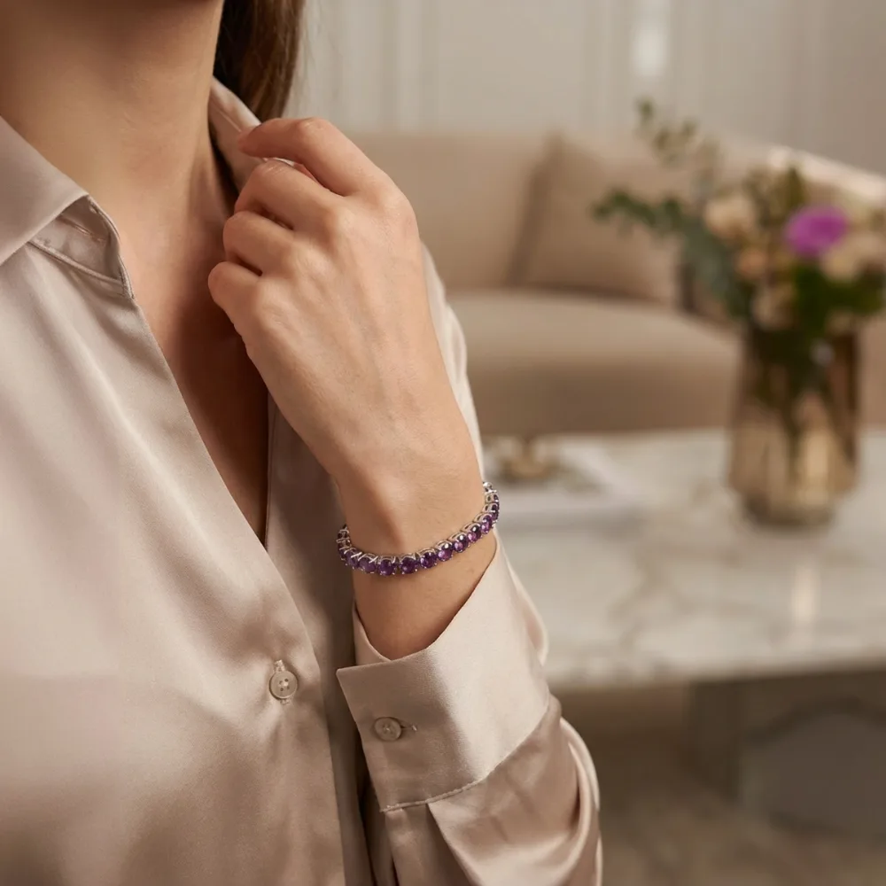 Amethyst Glow Bracelet