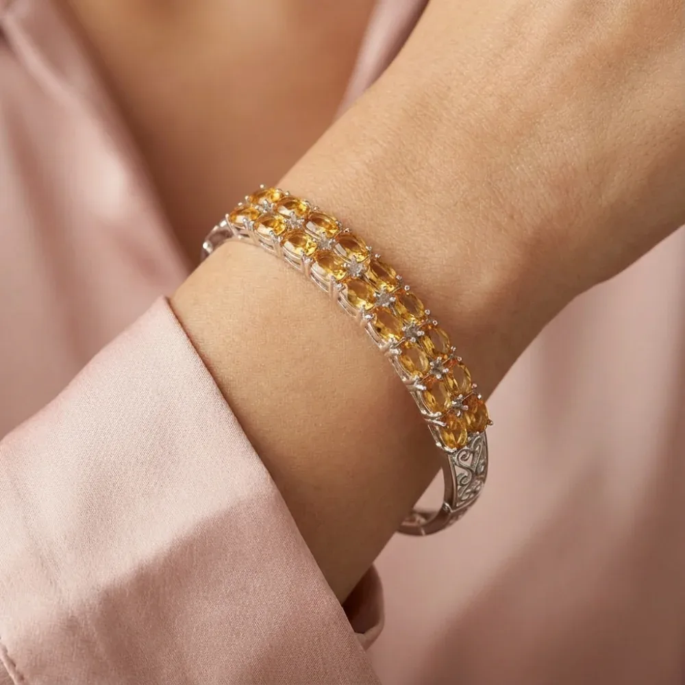 Golden Ember Hinge Bangle