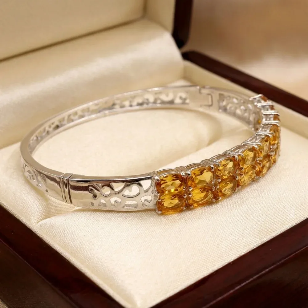Golden Ember Hinge Bangle