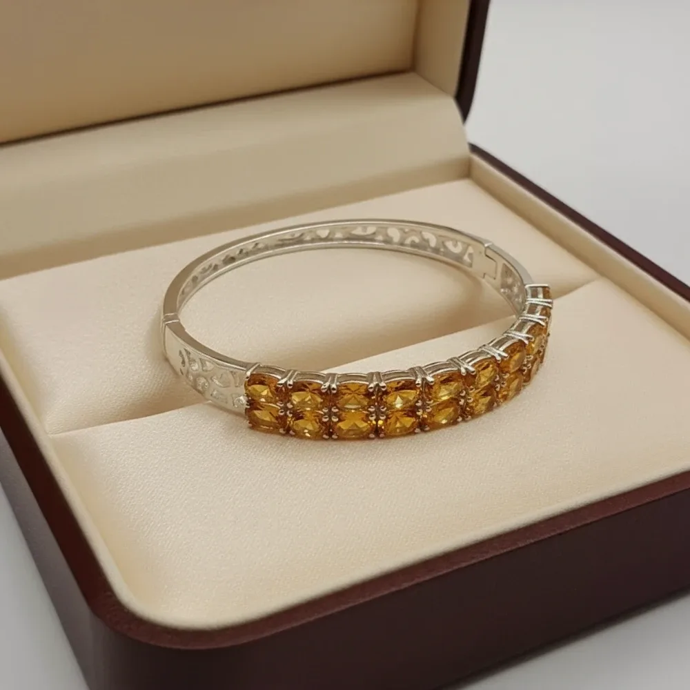 Golden Ember Hinge Bangle