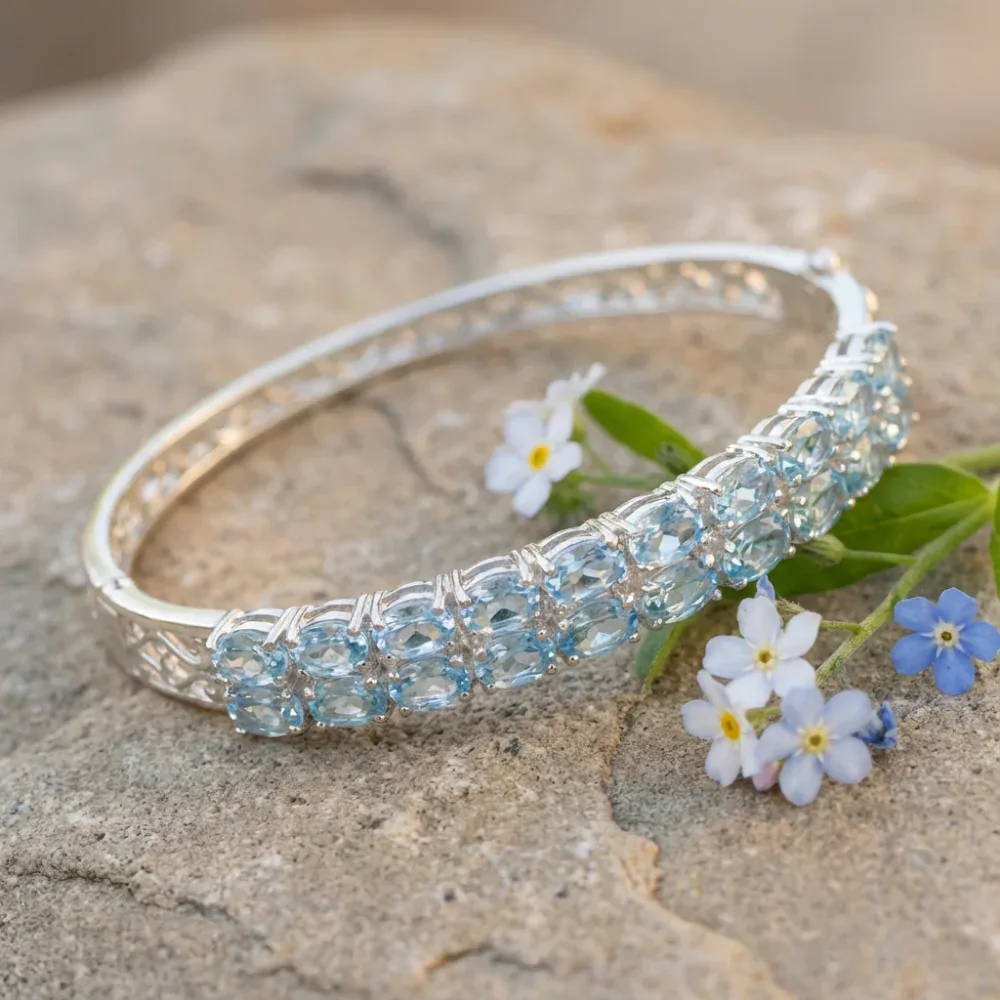 Sky Radiance Hinge Bangle