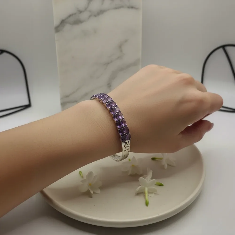 Violet Aura Hinge Bangle