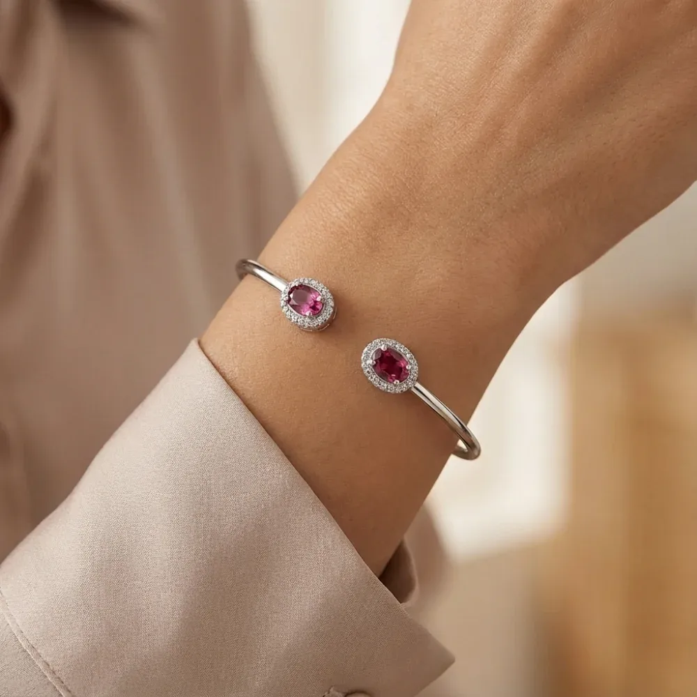 Rosy Halo Bangle