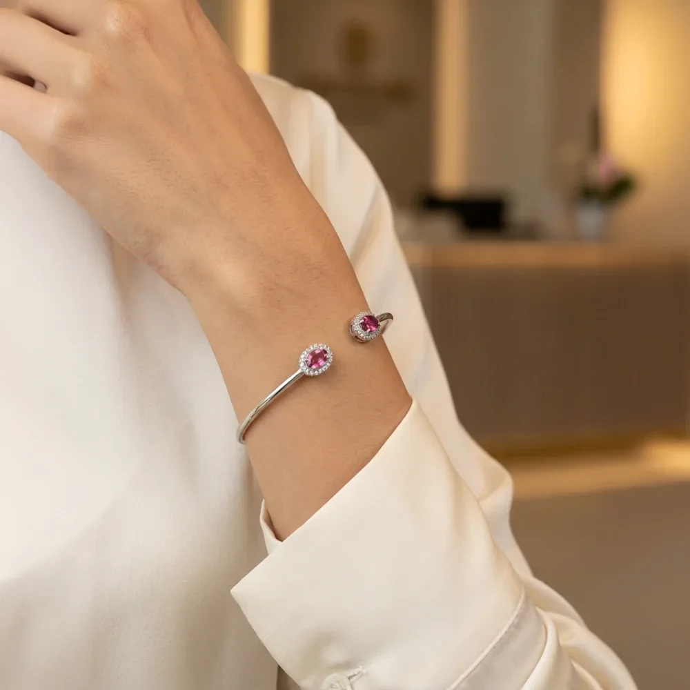 Rosy Halo Bangle