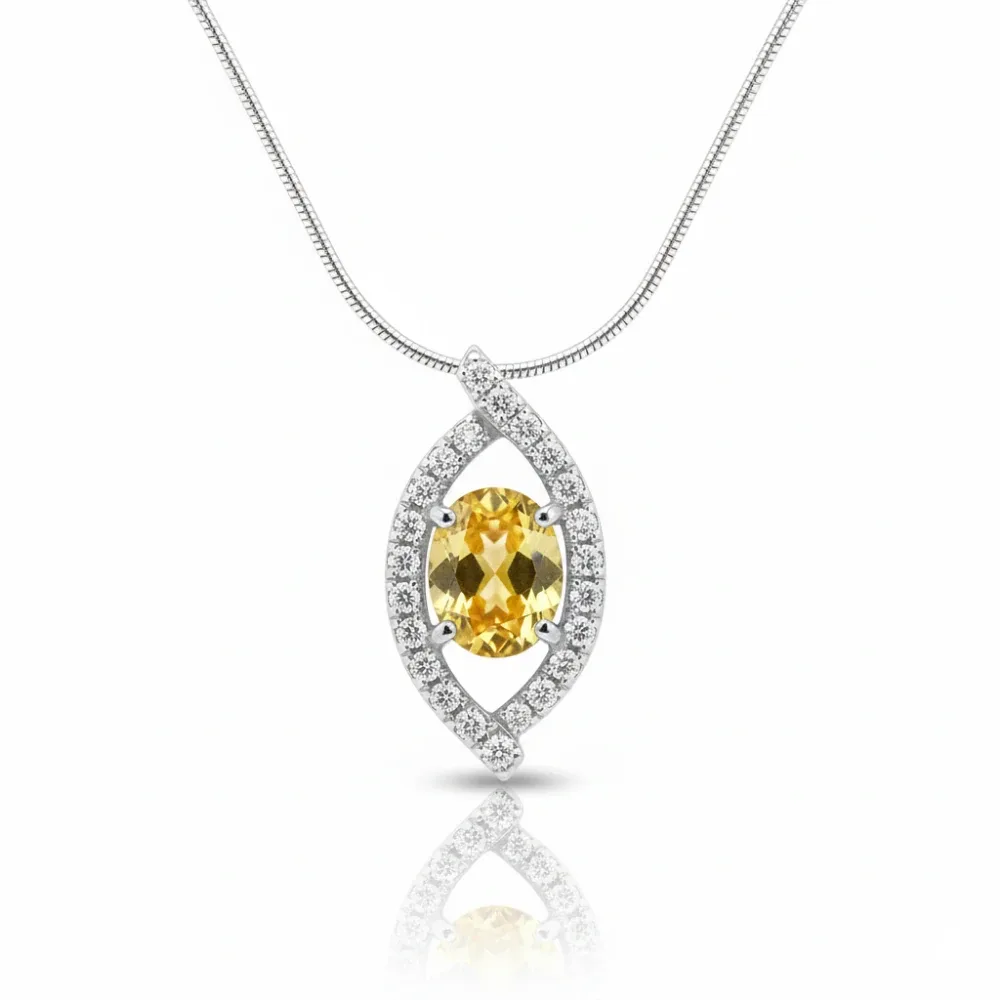 Citrine Radiant Loop Pendant