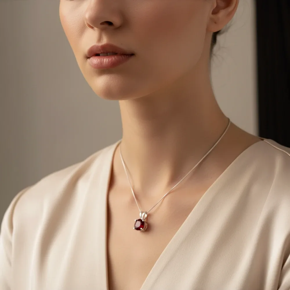 Garnet Velvet Glow Pendant