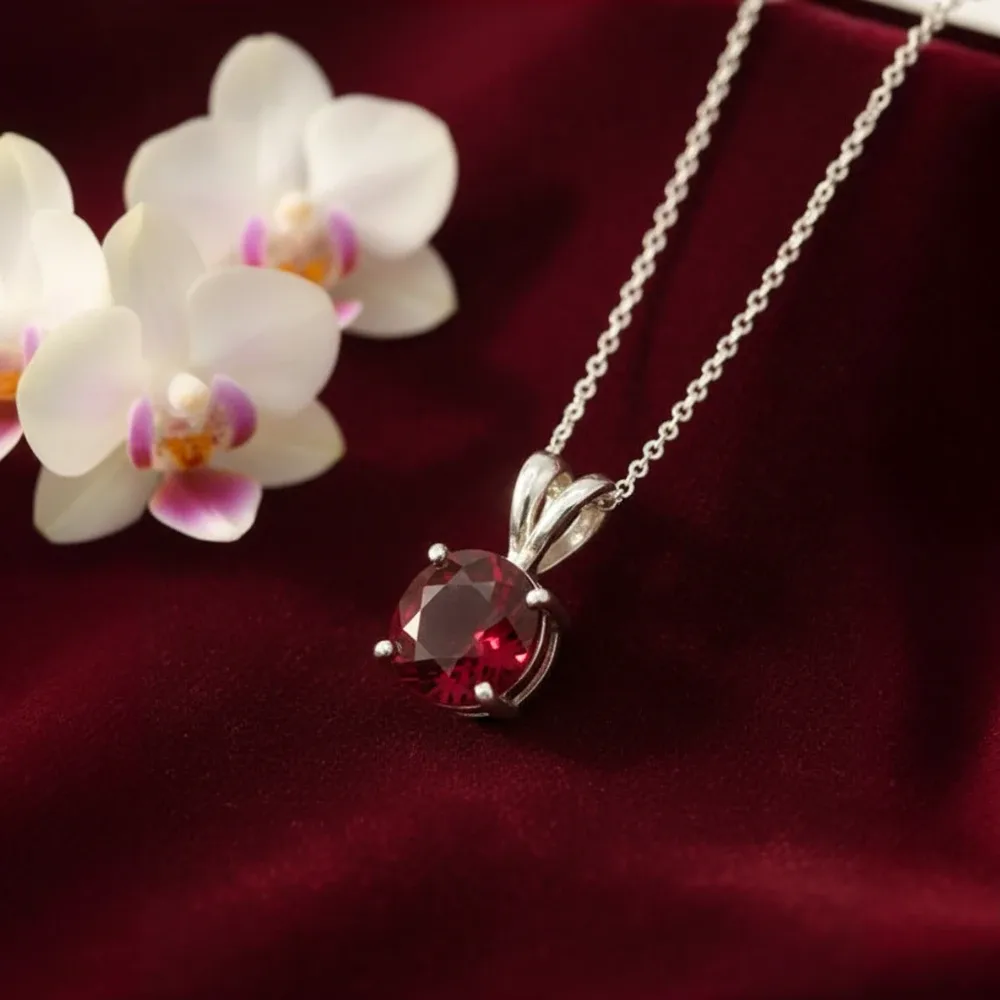 Garnet Velvet Glow Pendant