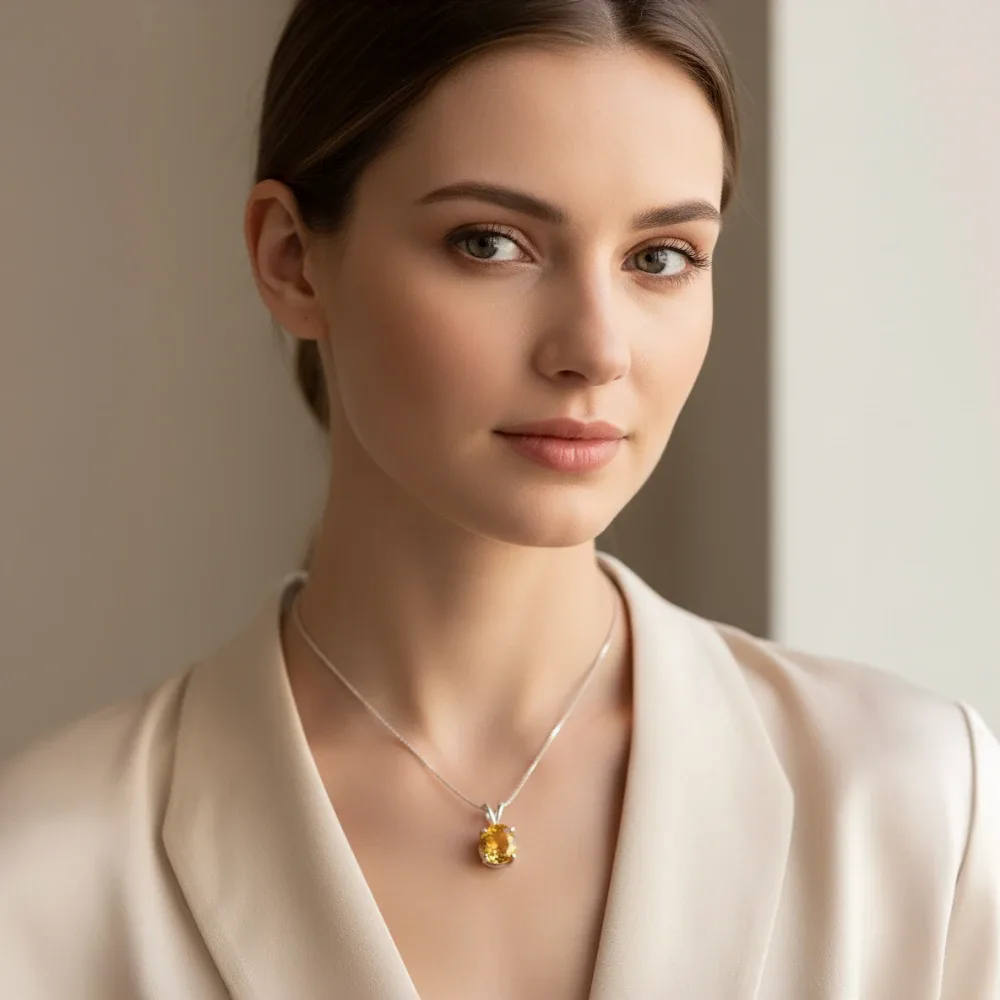 Citrine Sunbeam Pendant