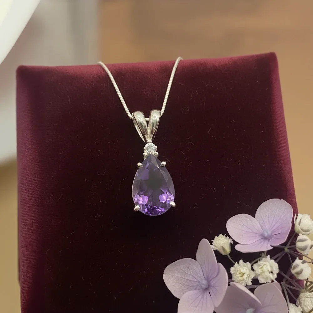 Amethyst Classic Teardrop Pendant