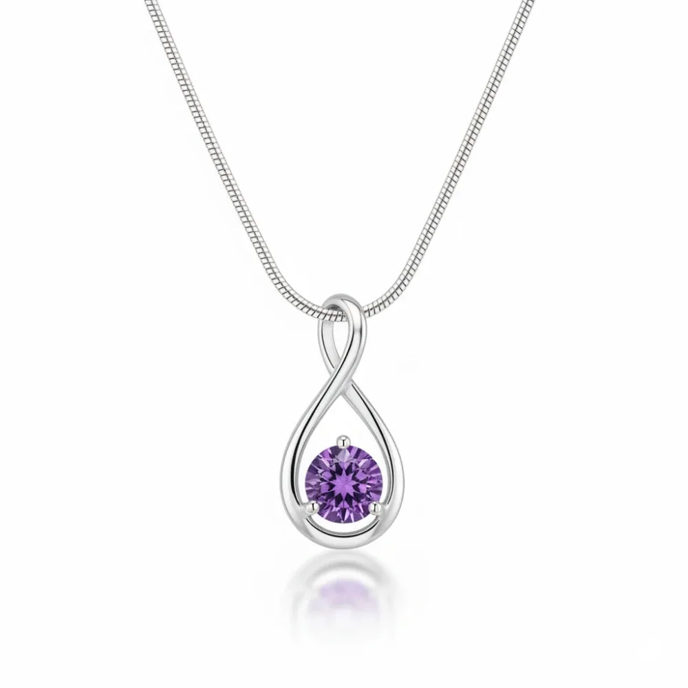 Lavender Infinity Pendant