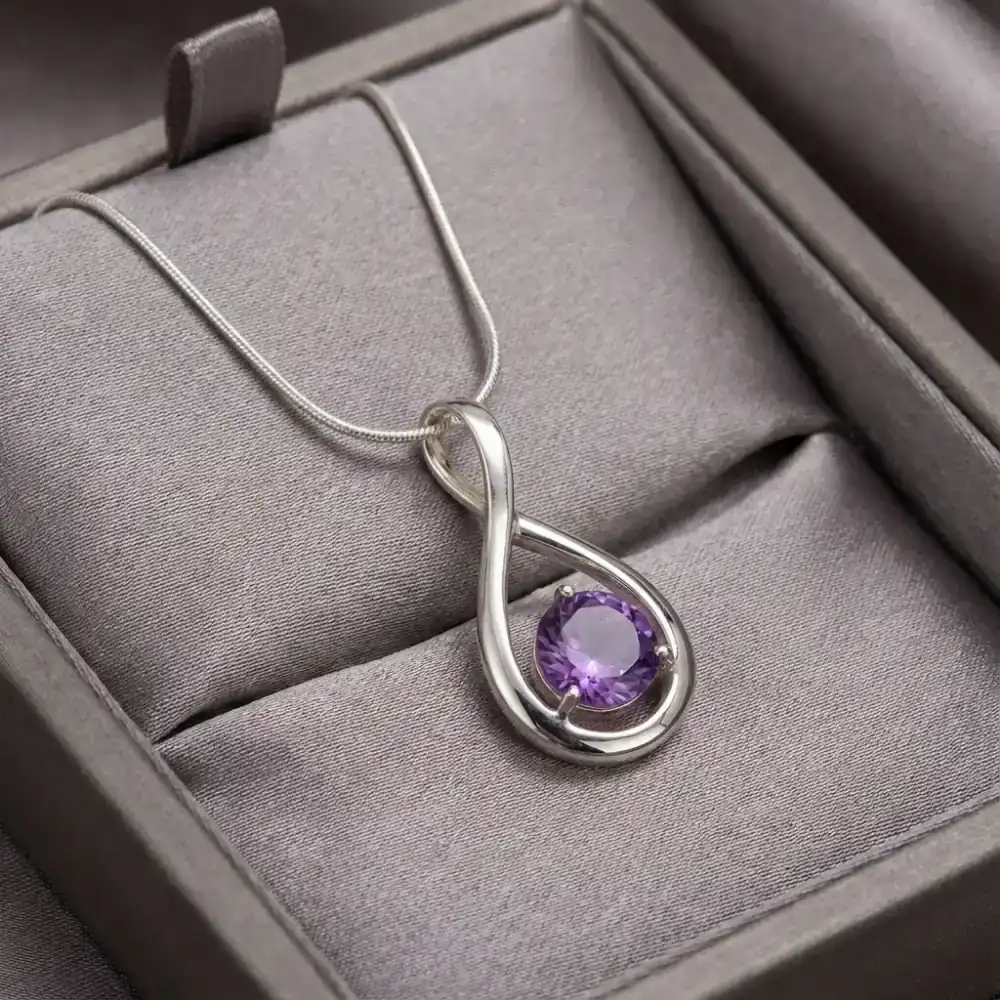 Lavender Infinity Pendant