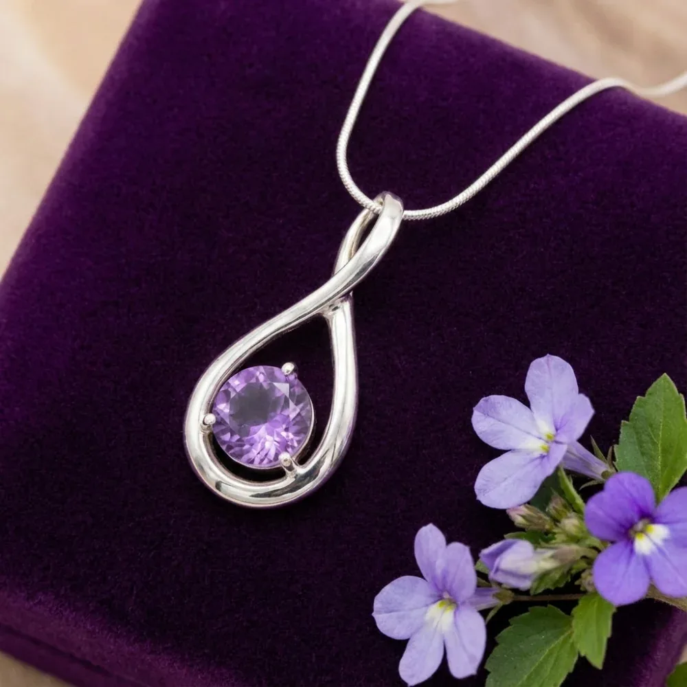 Lavender Infinity Pendant