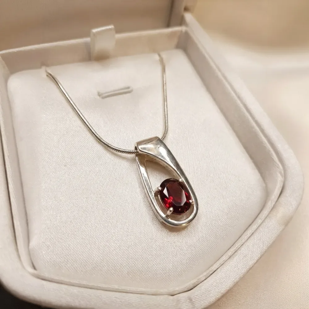 Crimson Teardrop Pendant