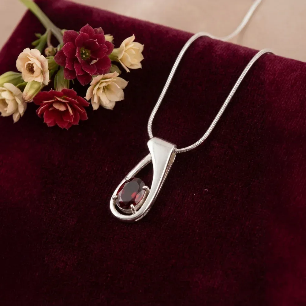 Crimson Teardrop Pendant