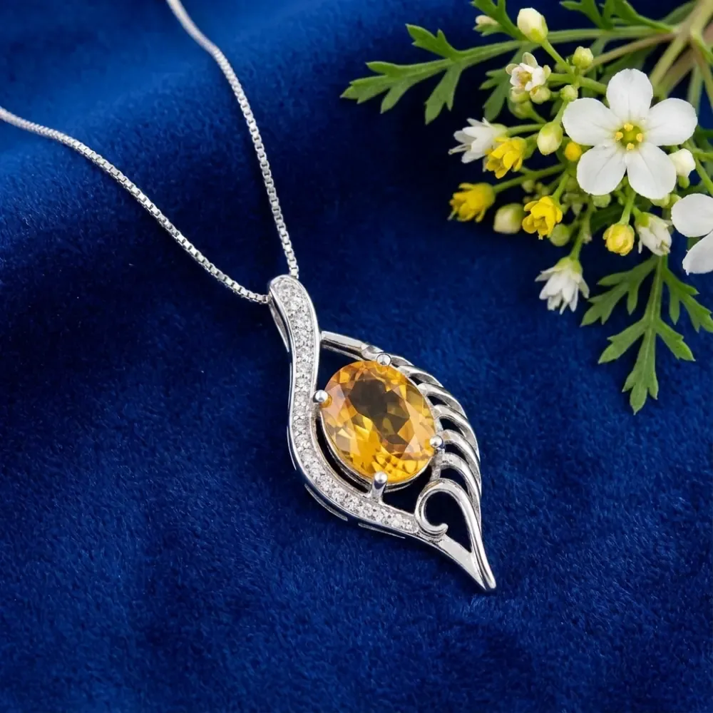 Golden Ember Wing Pendant