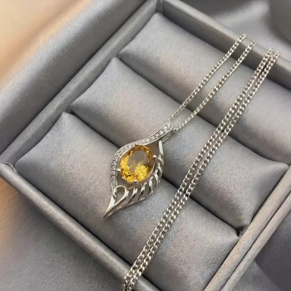 Golden Ember Wing Pendant