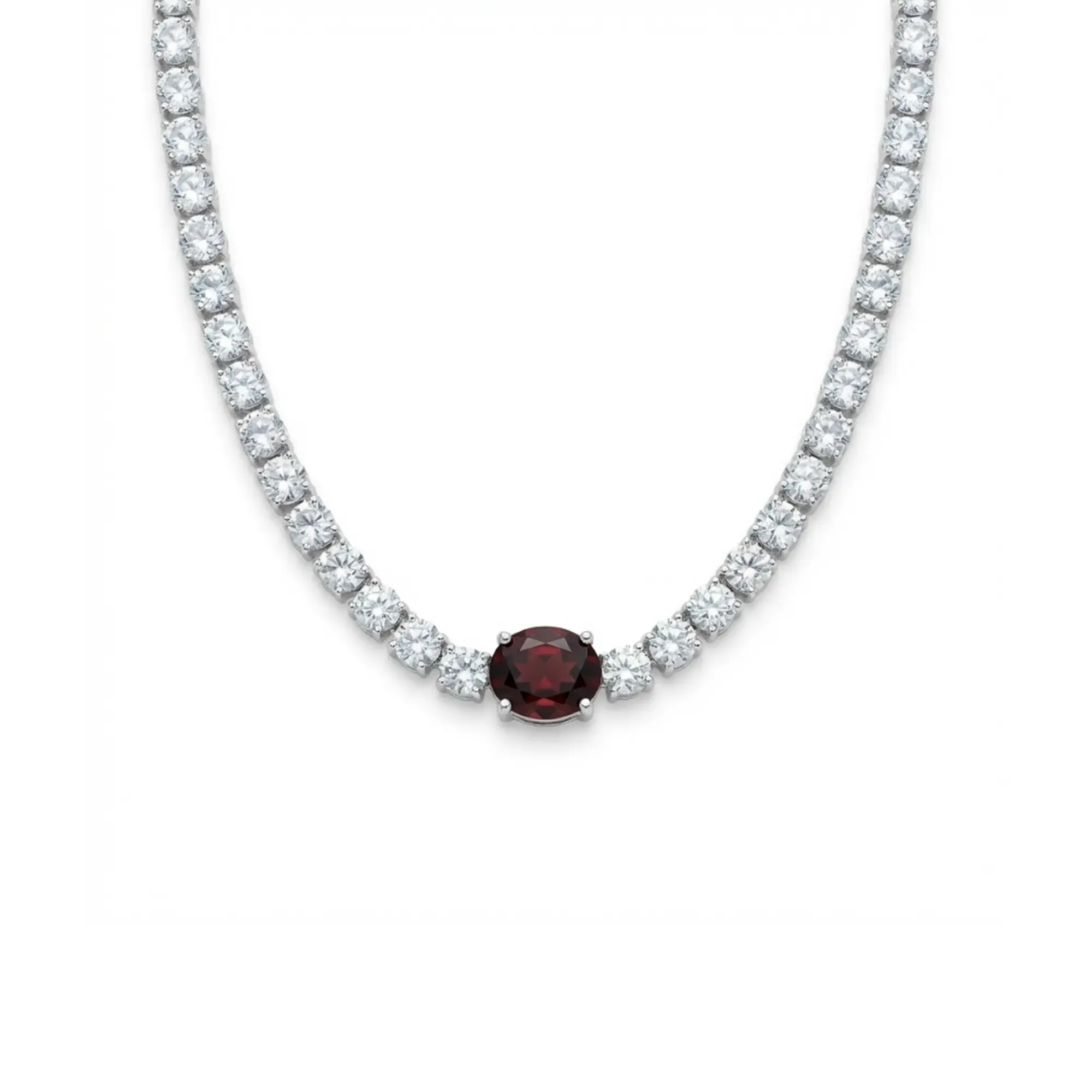 Crimson Solitaire Necklace