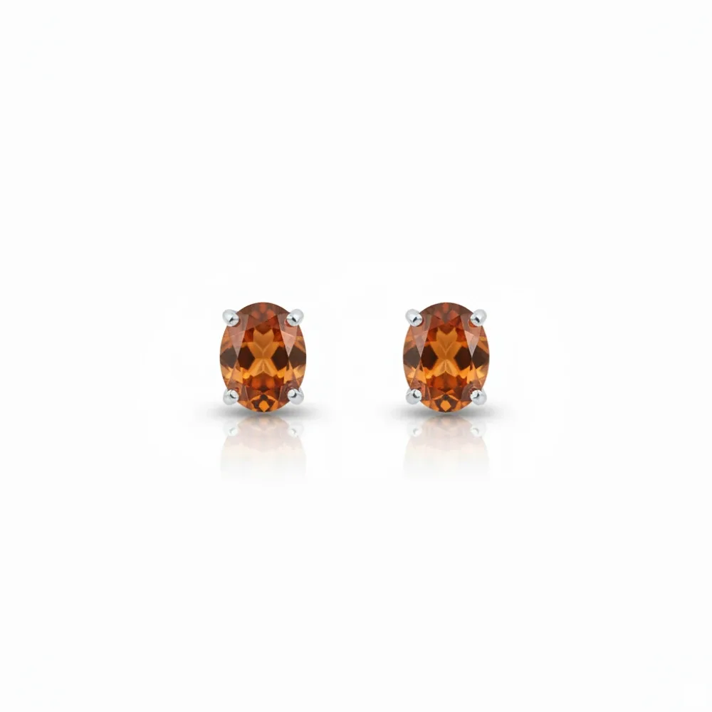 Amber Spark Stud Earrings